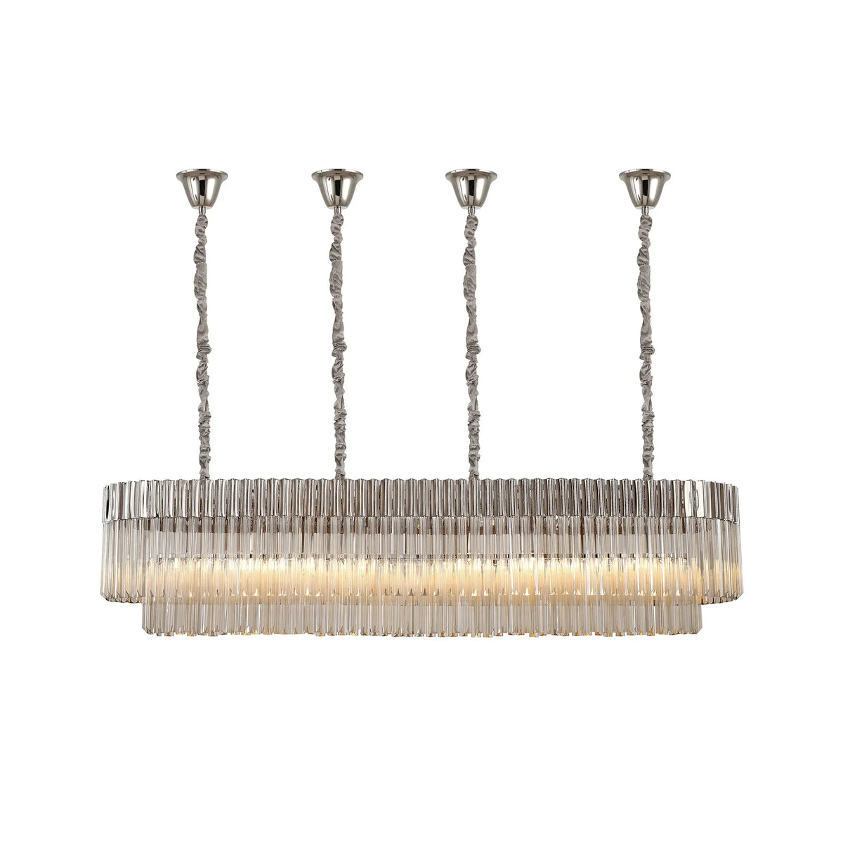 Chelsea 180cm Linear Chandelier with Ceiling Cups