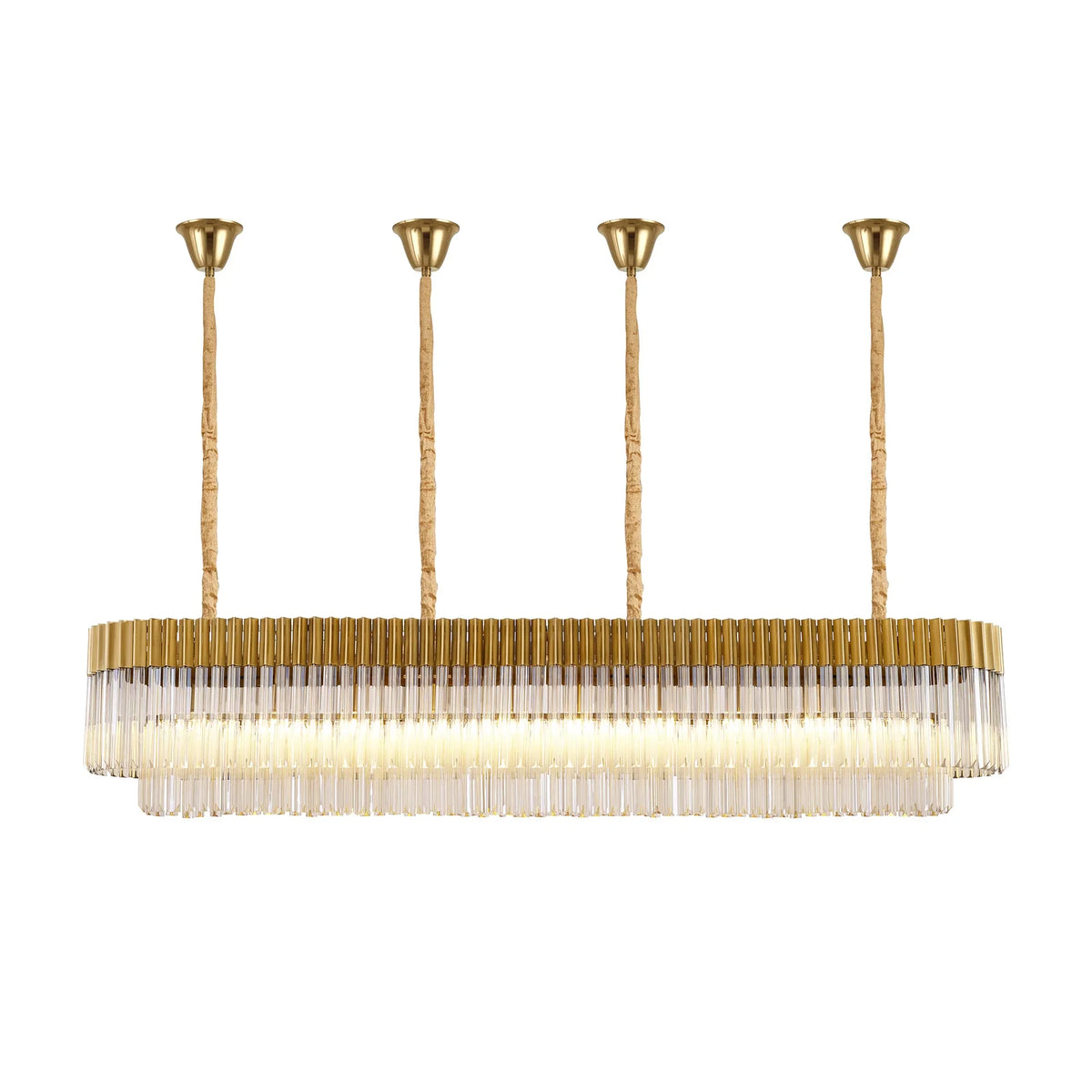 Chelsea 200cm Linear Chandelier with Ceiling Cups