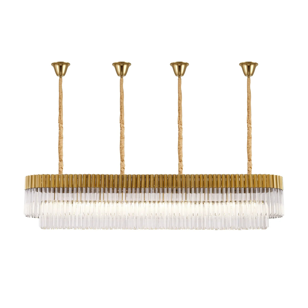Chelsea 200cm Linear Chandelier with Ceiling Cups