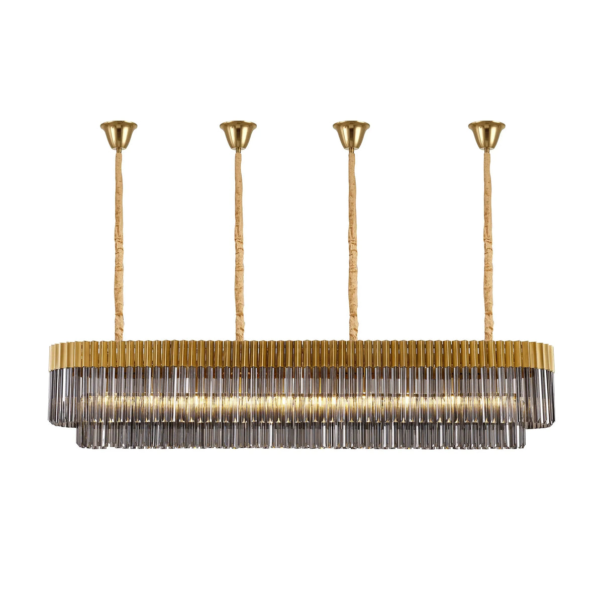 Chelsea 200cm Linear Chandelier with Ceiling Cups