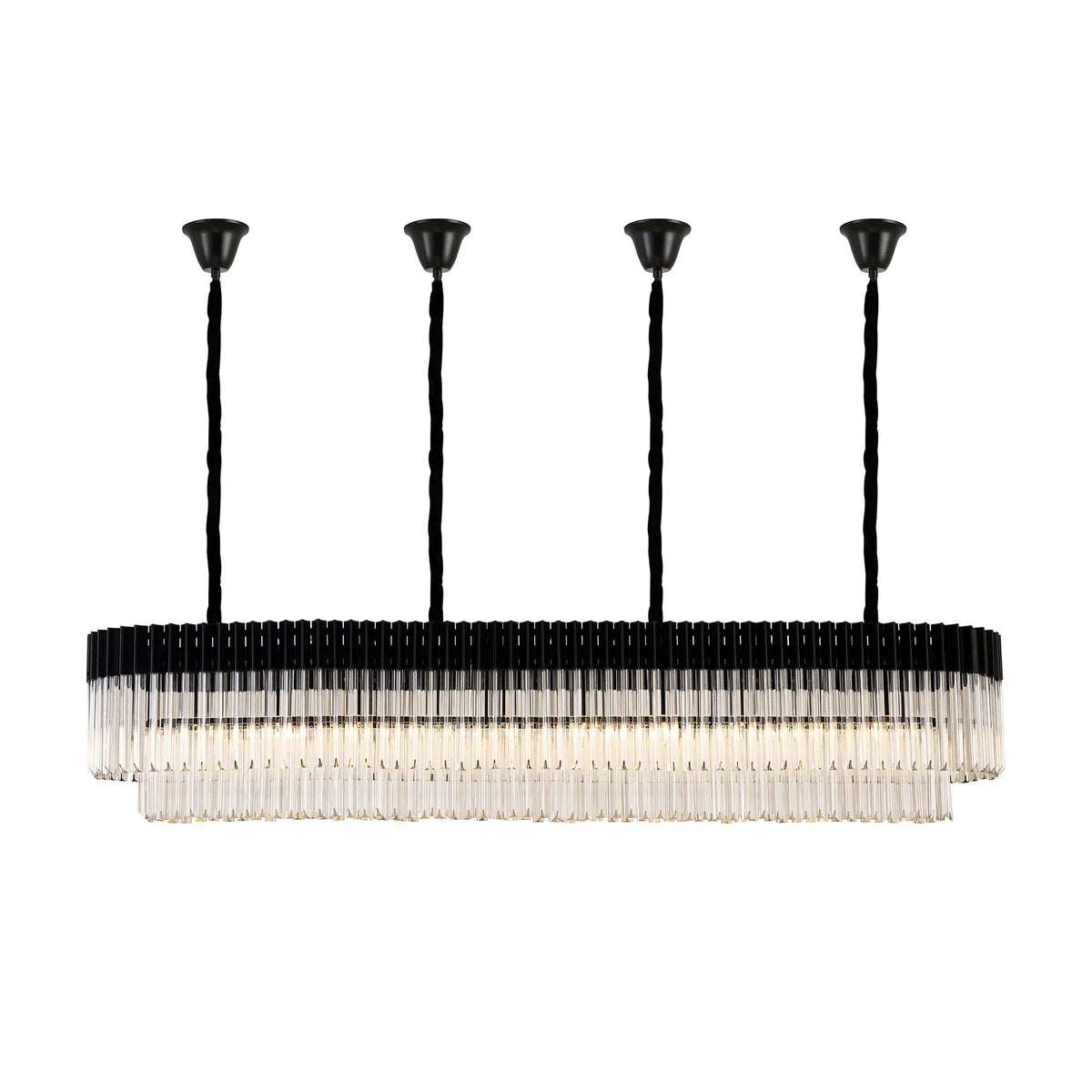 Chelsea 200cm Linear Chandelier with Ceiling Cups