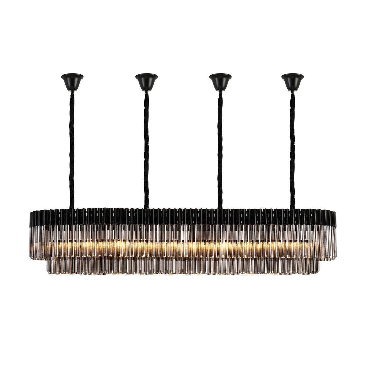 Chelsea 200cm Linear Chandelier with Ceiling Cups