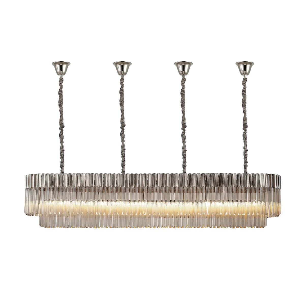 Chelsea 200cm Linear Chandelier with Ceiling Cups