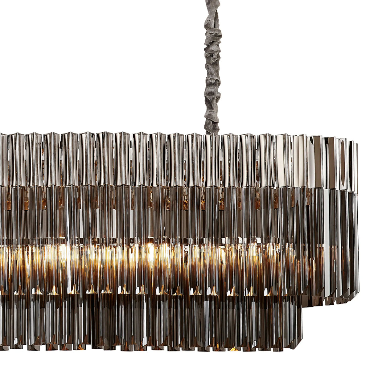 Chelsea 200cm Linear Chandelier with Ceiling Cups