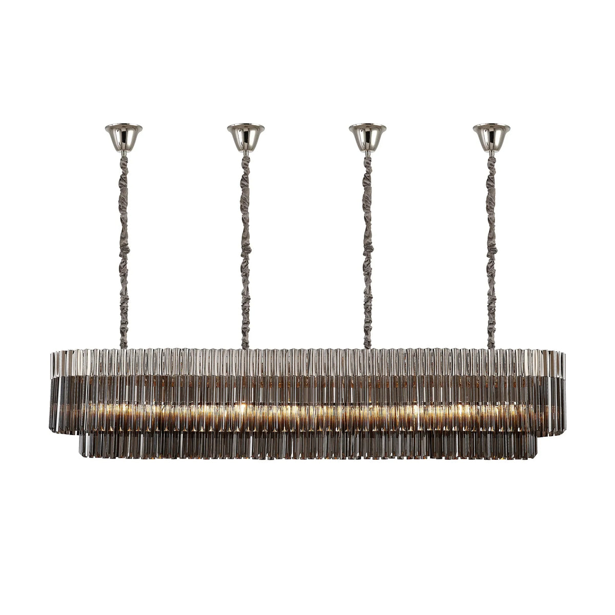 Chelsea 200cm Linear Chandelier with Ceiling Cups