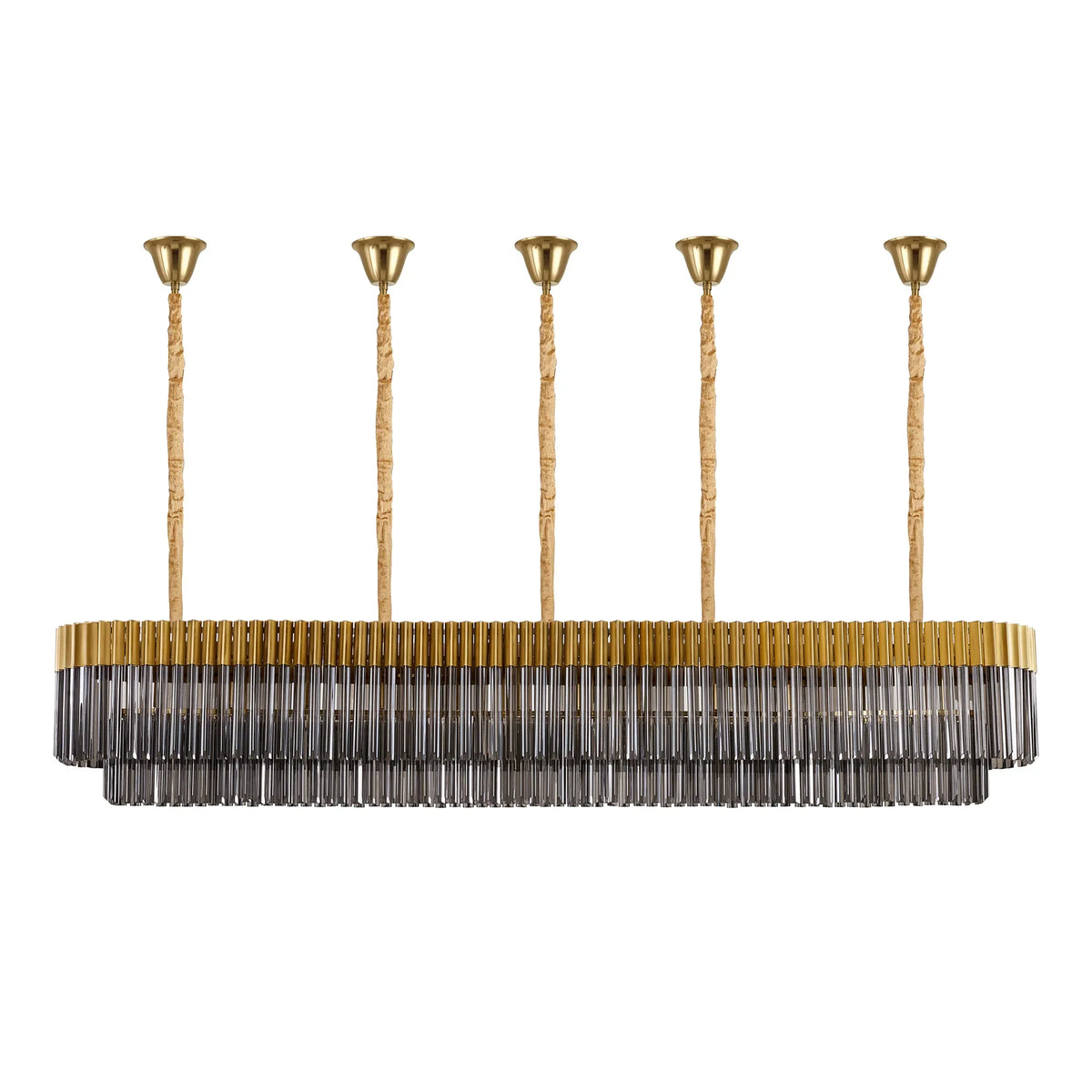 Chelsea 225cm Linear Chandelier with Ceiling Cups