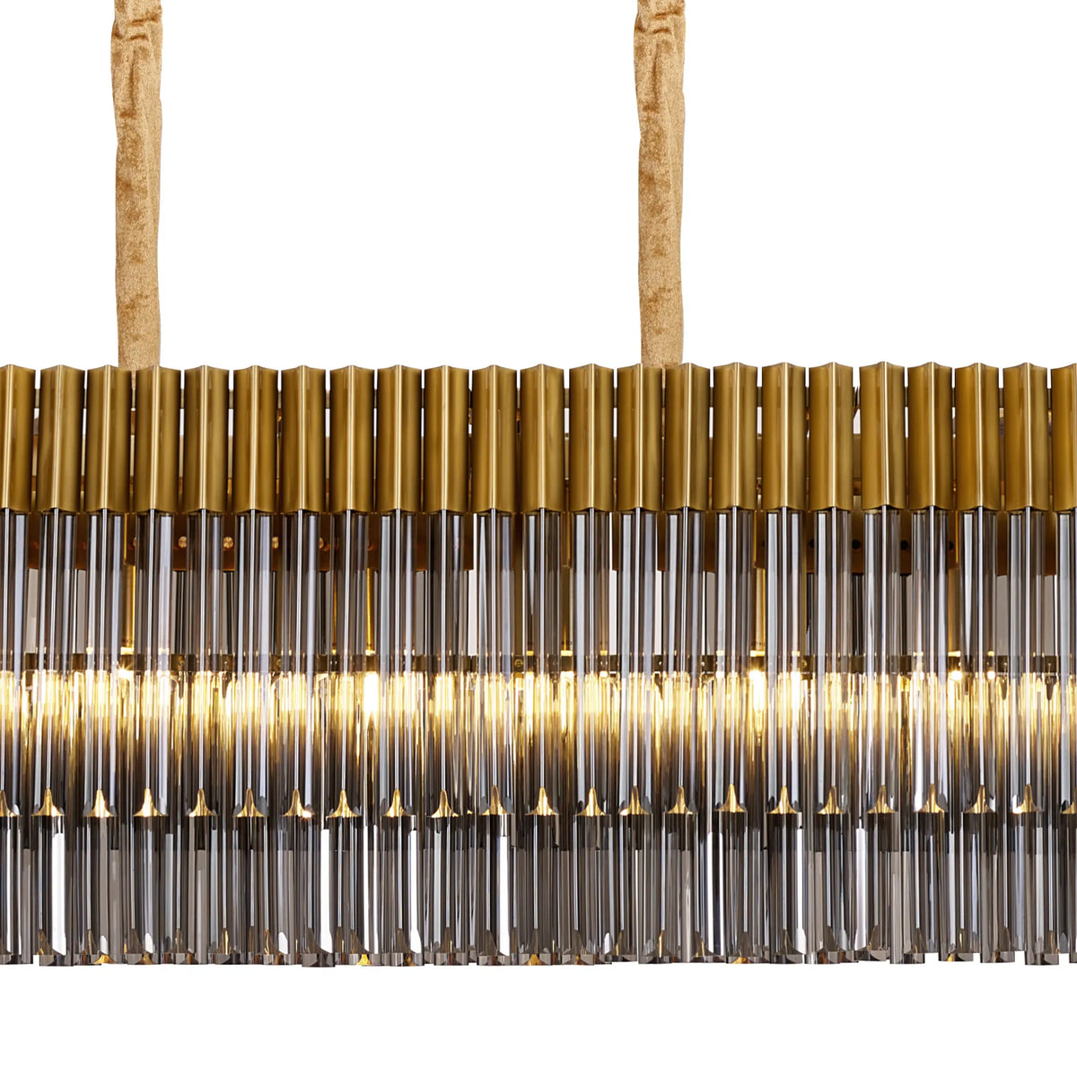 Chelsea 225cm Linear Chandelier with Ceiling Cups