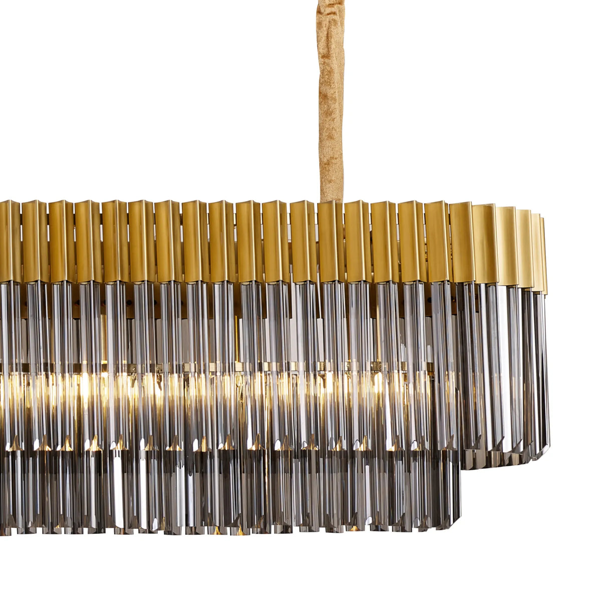 Chelsea 225cm Linear Chandelier with Ceiling Cups