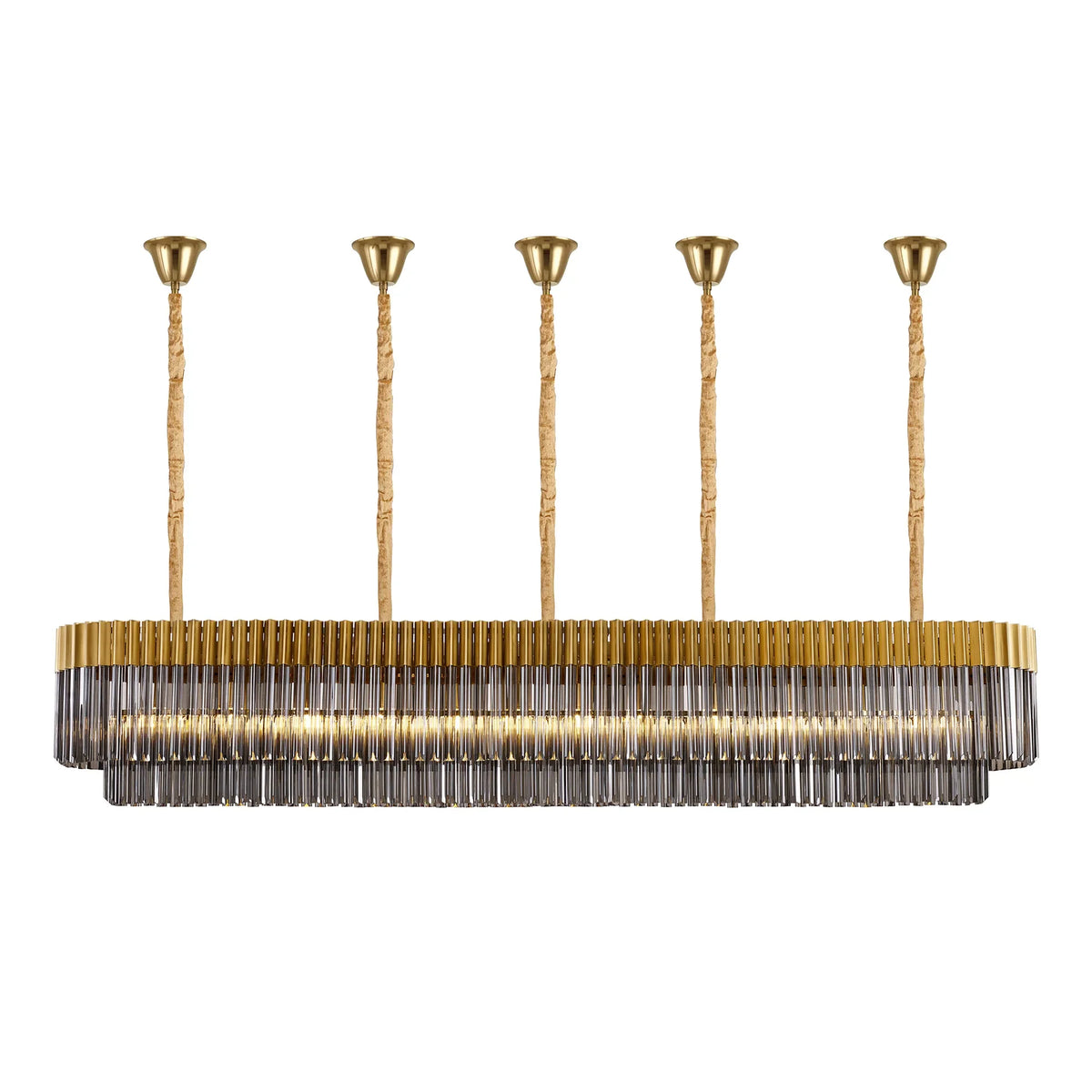 Chelsea 225cm Linear Chandelier with Ceiling Cups