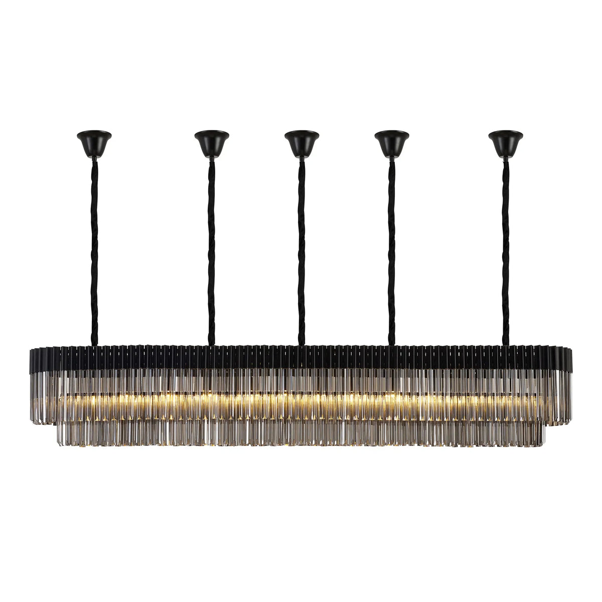 Chelsea 225cm Linear Chandelier with Ceiling Cups