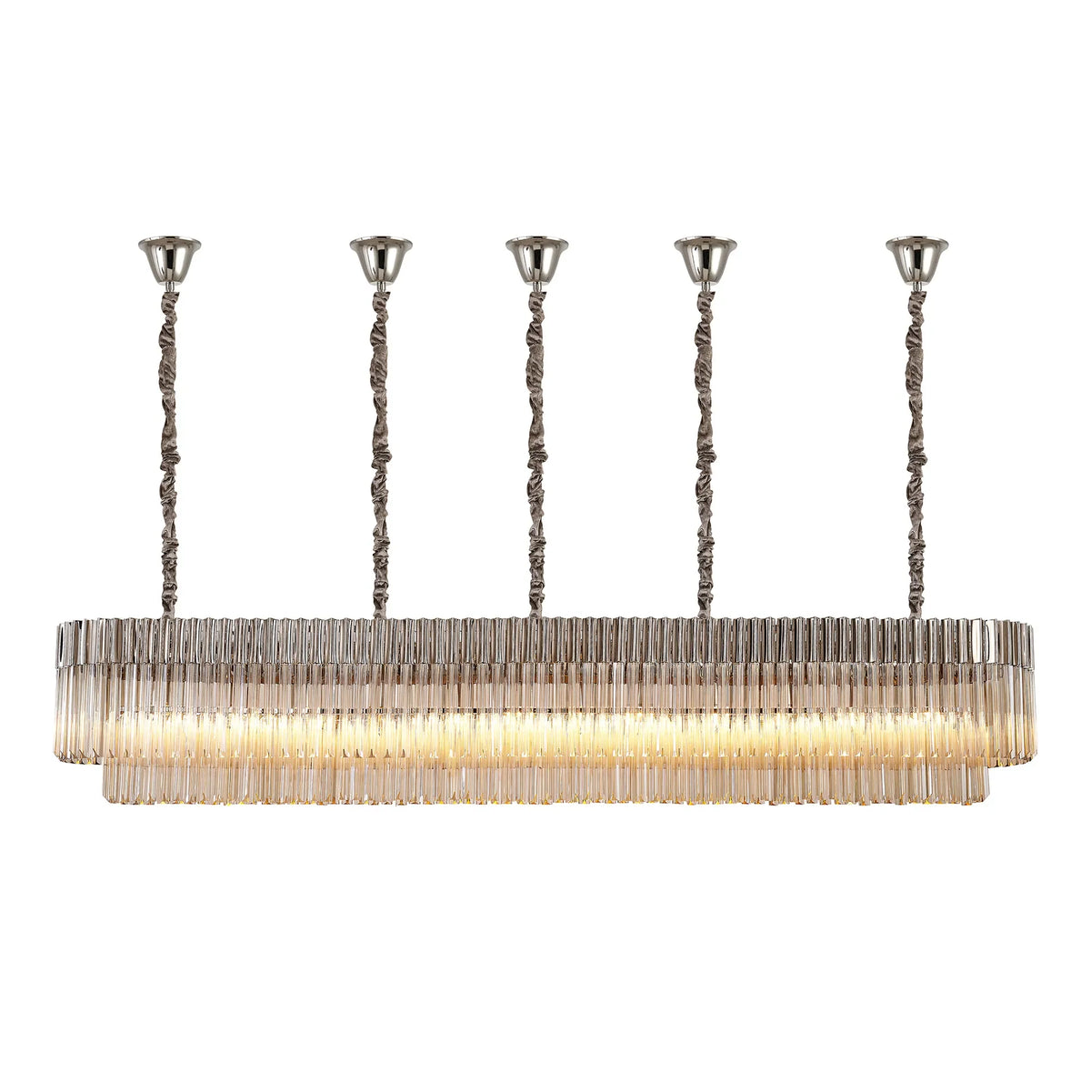 Chelsea 225cm Linear Chandelier with Ceiling Cups