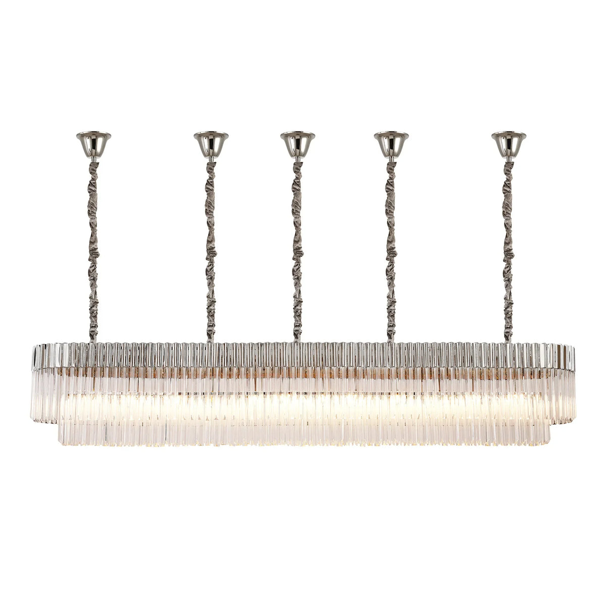 Chelsea 225cm Linear Chandelier with Ceiling Cups