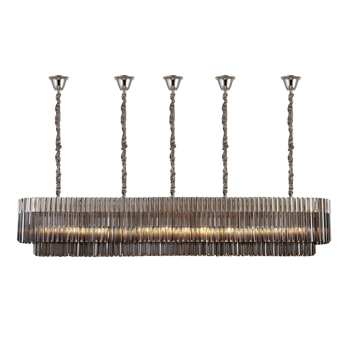 Chelsea 225cm Linear Chandelier with Ceiling Cups