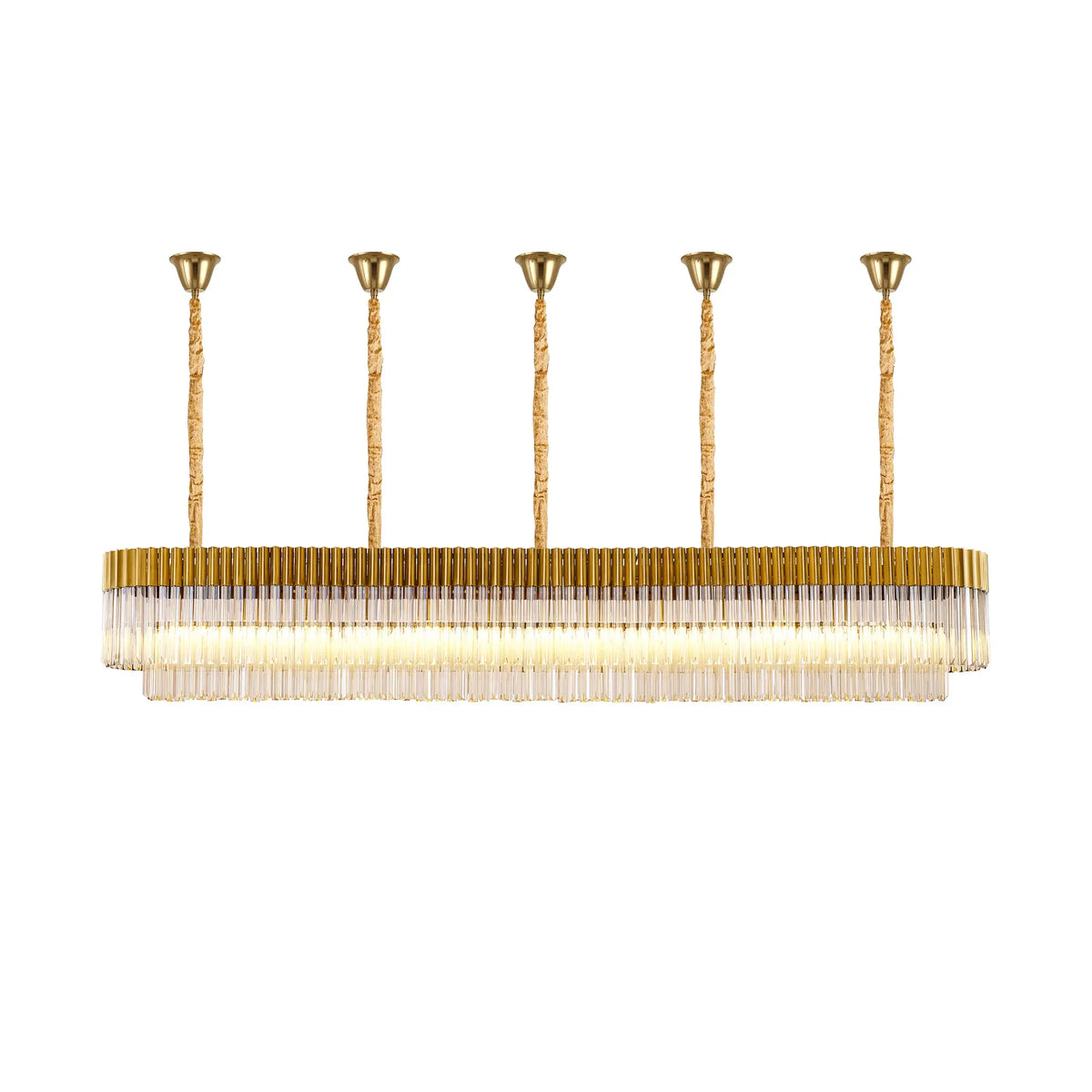 Chelsea 250cm Linear Chandelier with Ceiling Cups