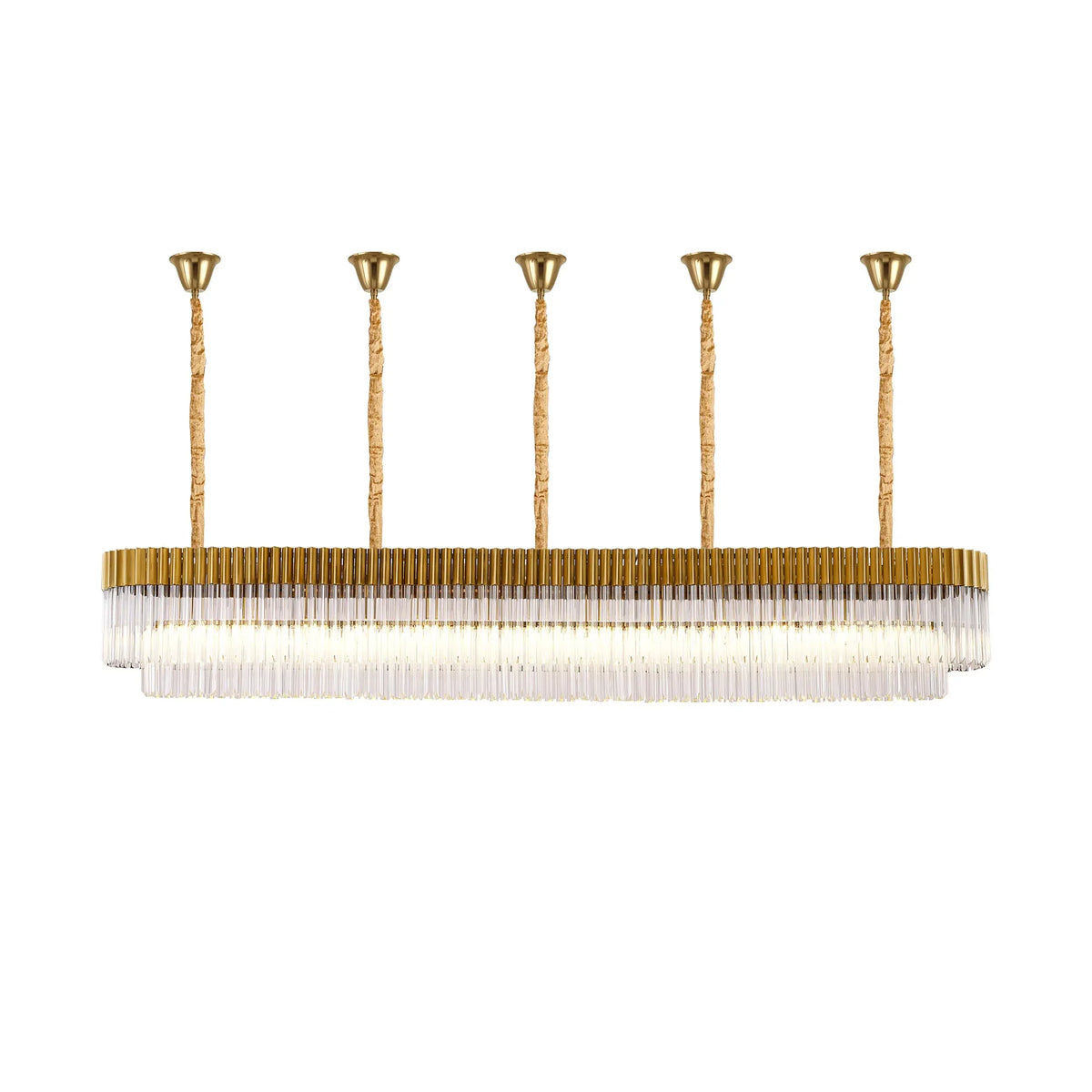Chelsea 250cm Linear Chandelier with Ceiling Cups