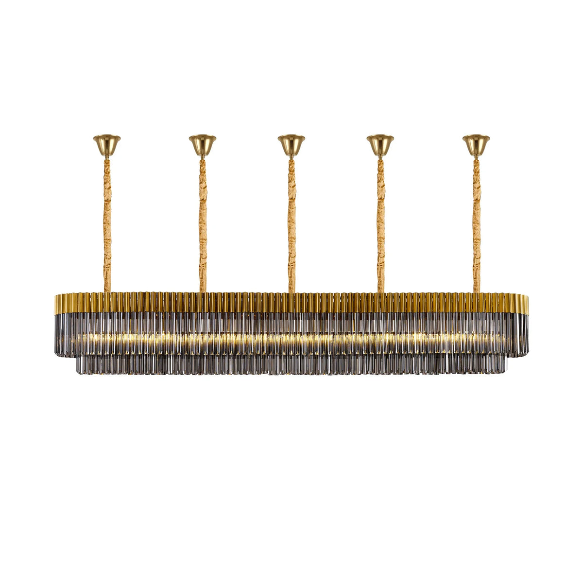 Chelsea 250cm Linear Chandelier with Ceiling Cups