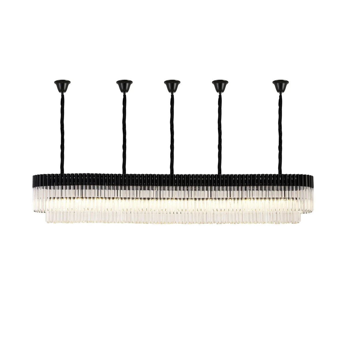 Chelsea 250cm Linear Chandelier with Ceiling Cups