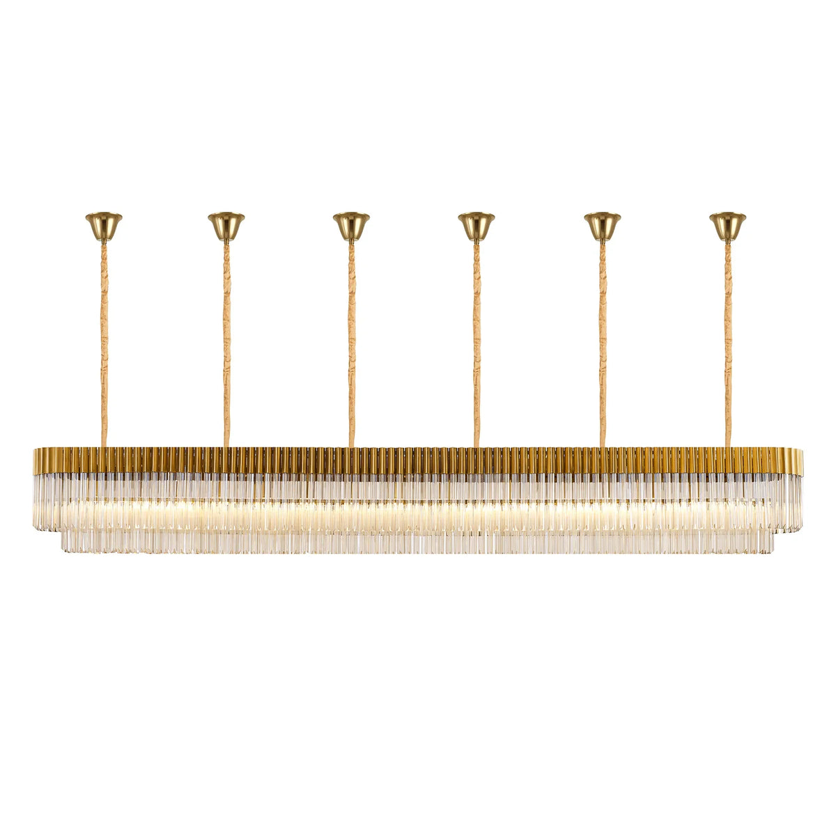 Chelsea 300cm Linear Chandelier with Ceiling Cups