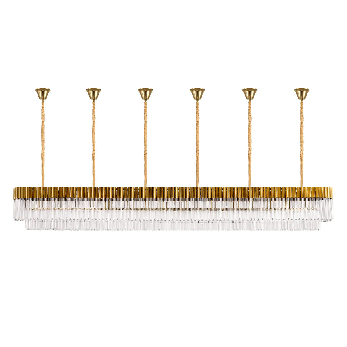 Chelsea 300cm Linear Chandelier with Ceiling Cups