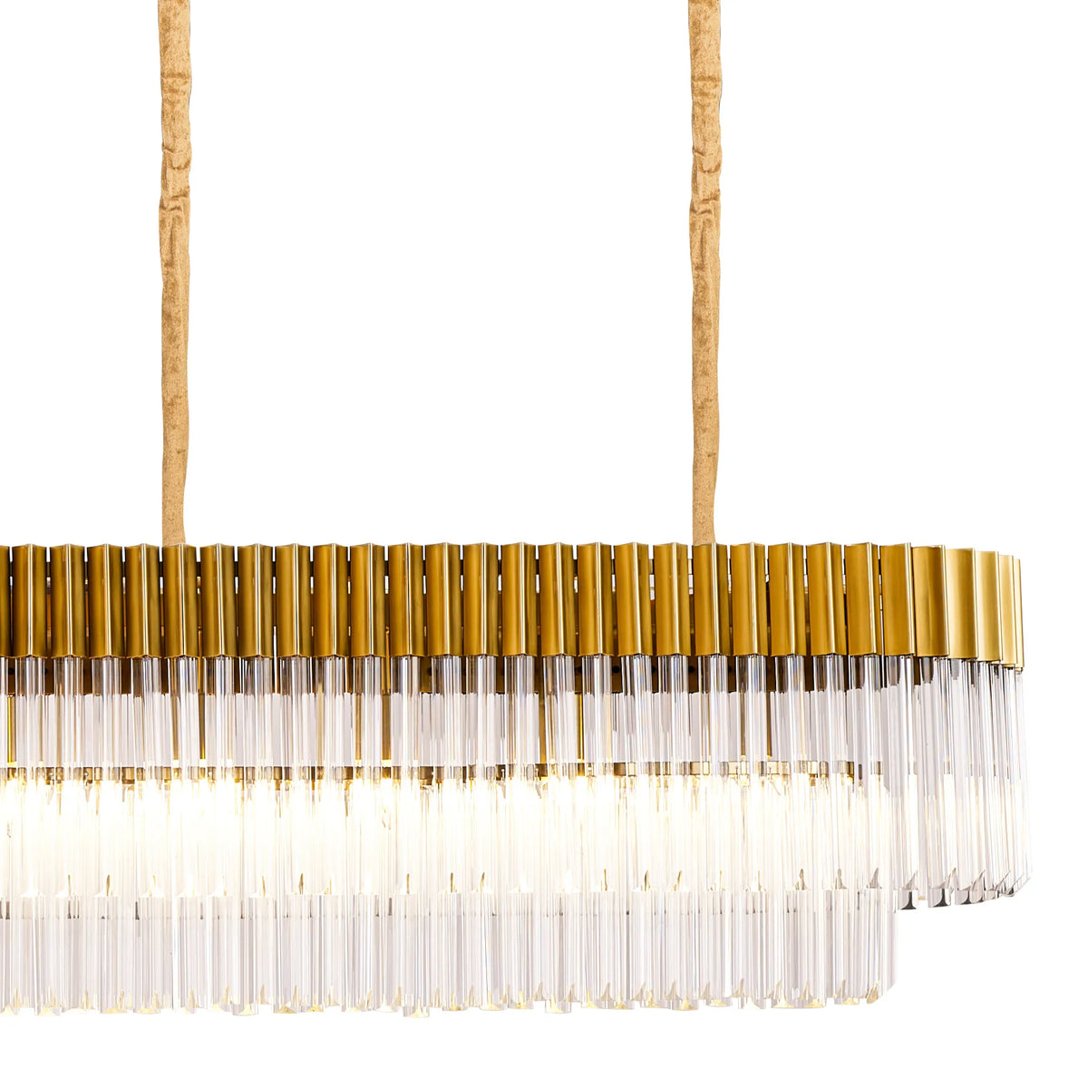 Chelsea 300cm Linear Chandelier with Ceiling Cups