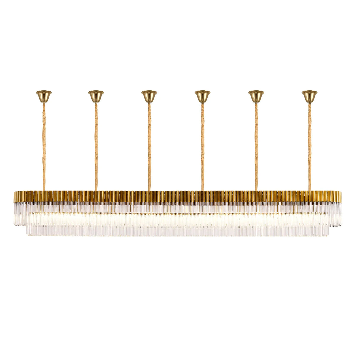 Chelsea 300cm Linear Chandelier with Ceiling Cups