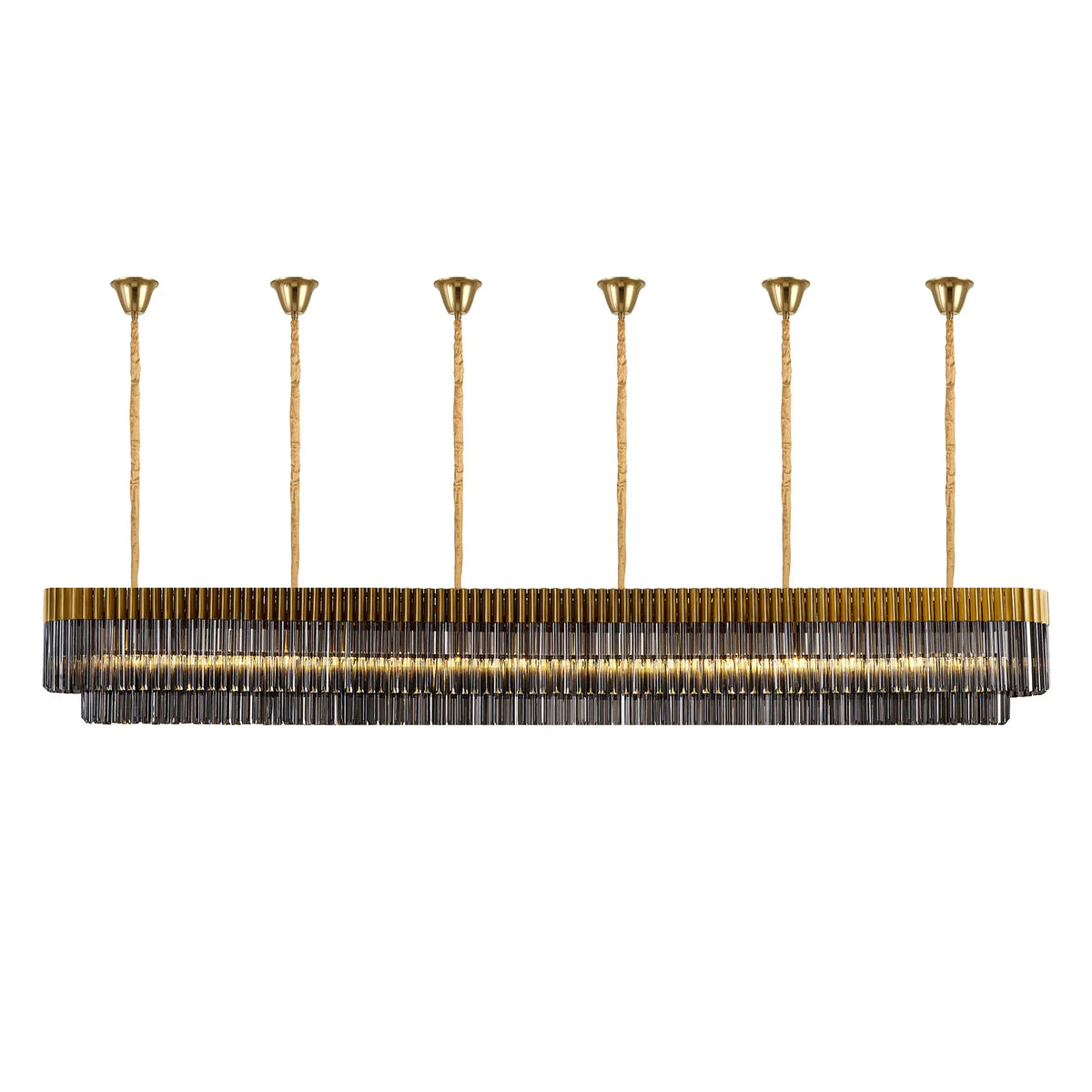 Chelsea 300cm Linear Chandelier with Ceiling Cups