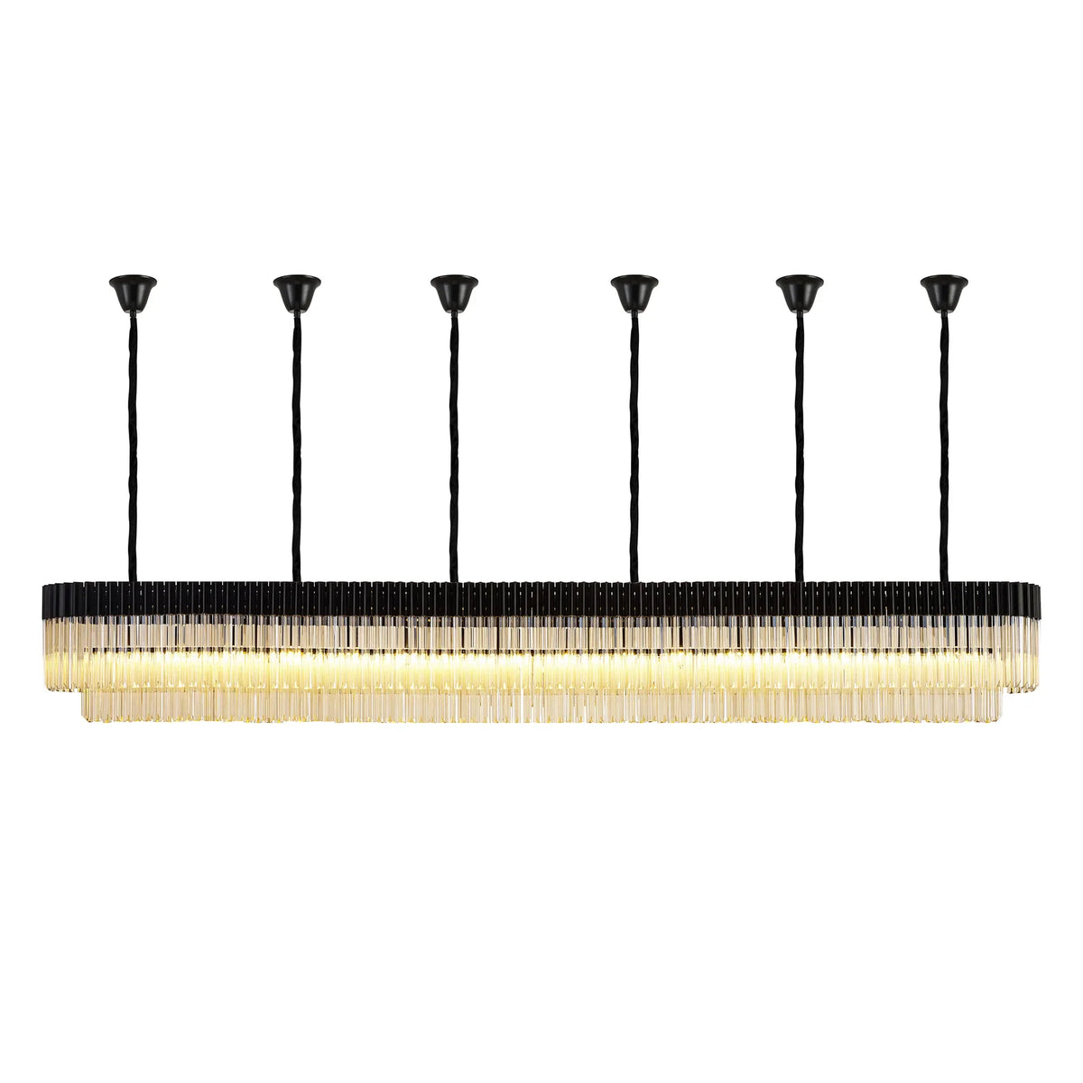 Chelsea 300cm Linear Chandelier with Ceiling Cups