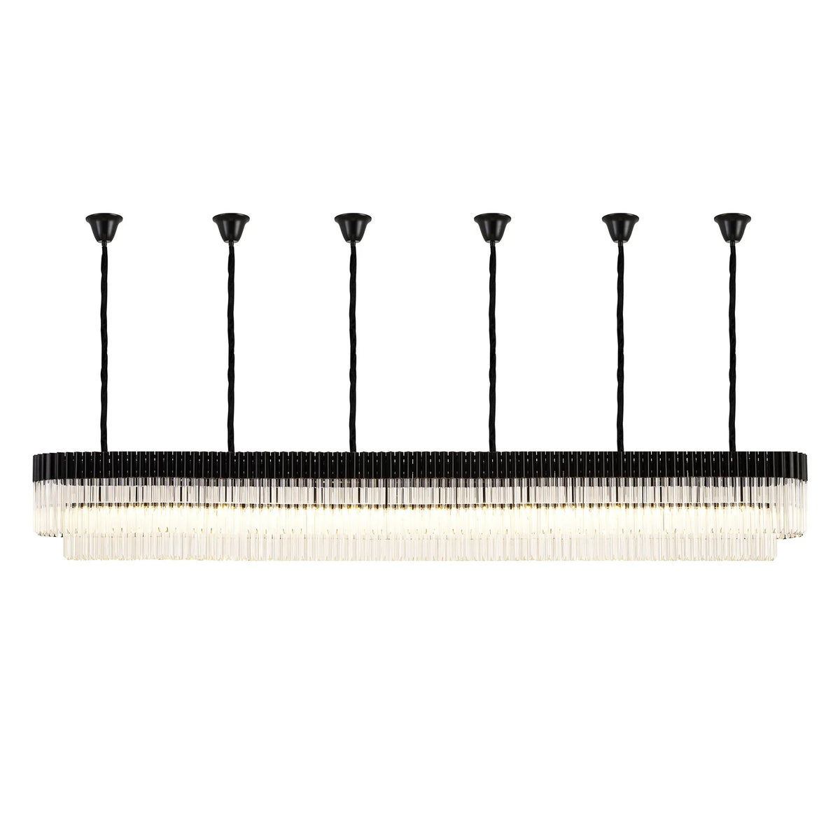 Chelsea 300cm Linear Chandelier with Ceiling Cups