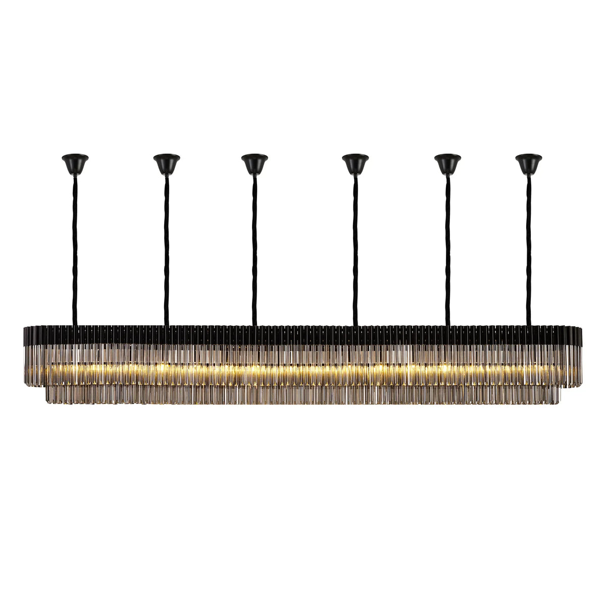 Chelsea 300cm Linear Chandelier with Ceiling Cups