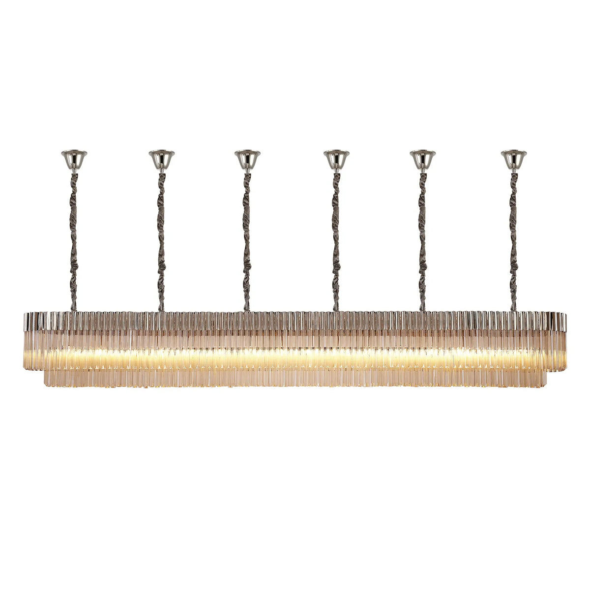 Chelsea 300cm Linear Chandelier with Ceiling Cups