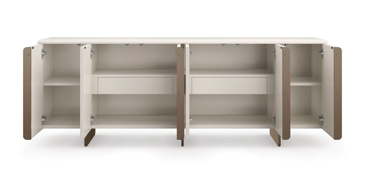 Milano Textured Sideboard with Bronze Trim