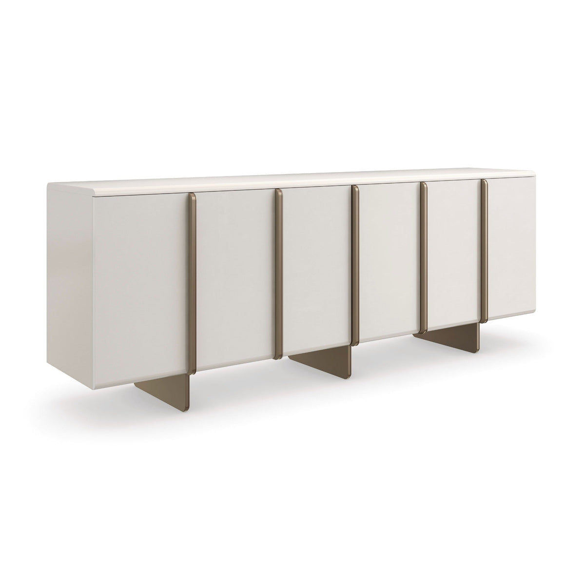 Milano Textured Sideboard with Bronze Trim
