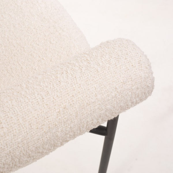 Alita Dining Chair - Chex Polar Bouclé