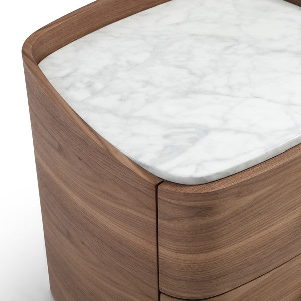 Vertu Bedside Table - Walnut