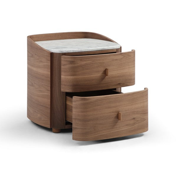Vertu Bedside Table - Walnut