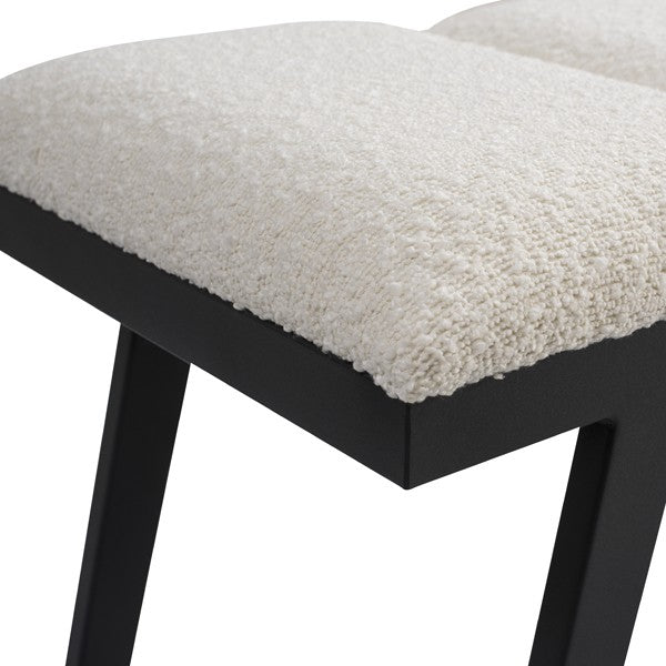 Ponce Bench - Chex Polar Bouclé