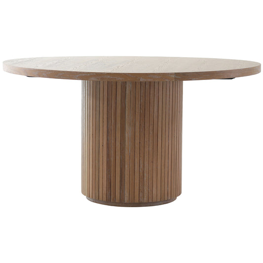 Sestri Oak Reeded Round Dining Table 140cm