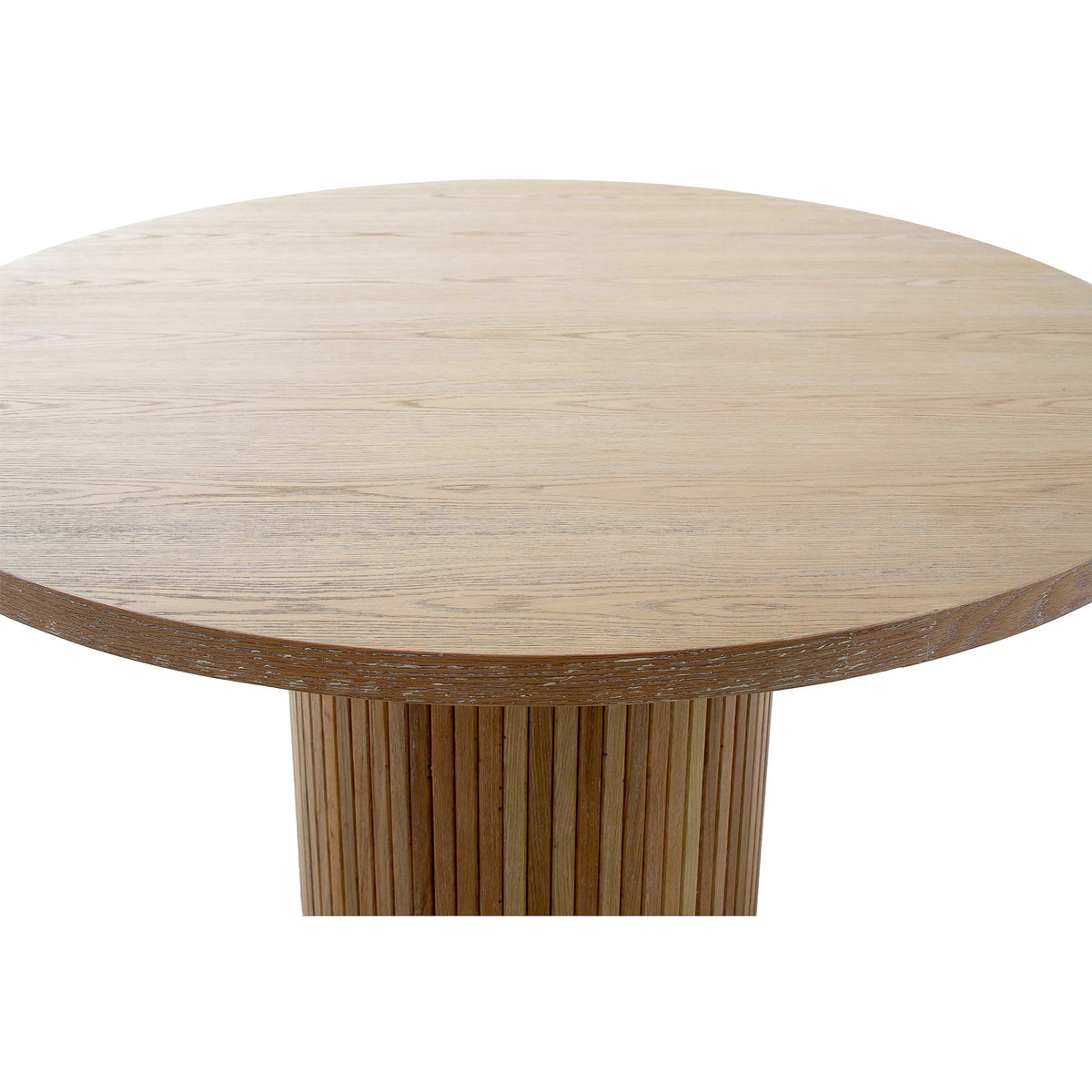 Sestri Oak Reeded Round Dining Table 140cm