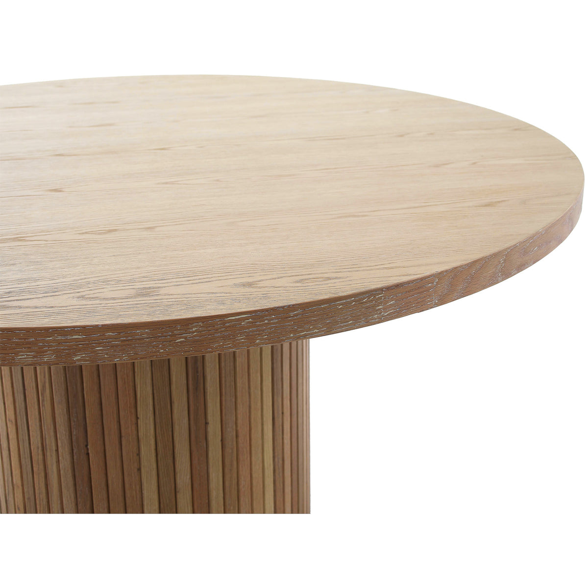 Sestri Oak Reeded Round Dining Table 140cm