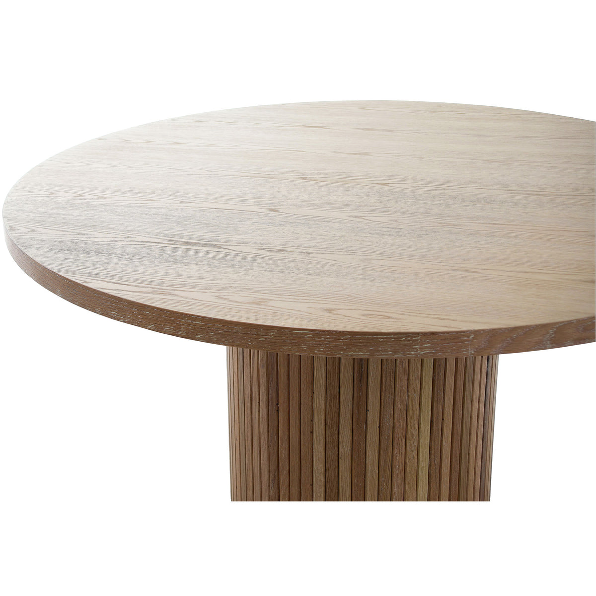 Sestri Oak Reeded Round Dining Table 140cm