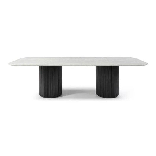 Lantine Marble 270 Dining Table - Matt Black