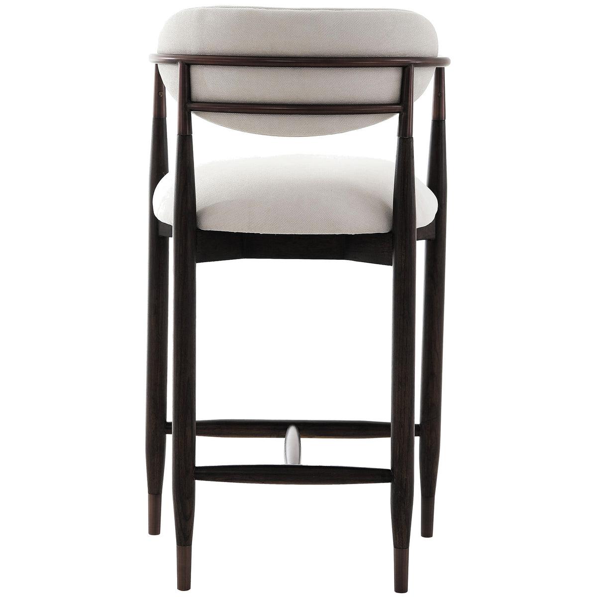 Burford Walnut & Bronze Counter Stool