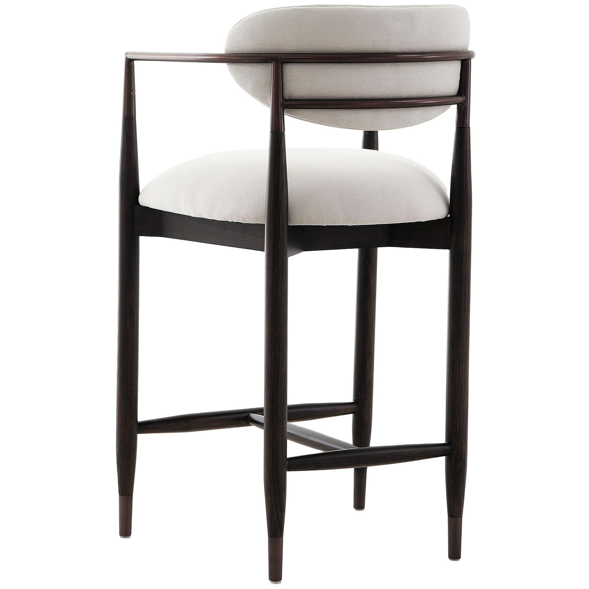 Burford Walnut & Bronze Counter Stool