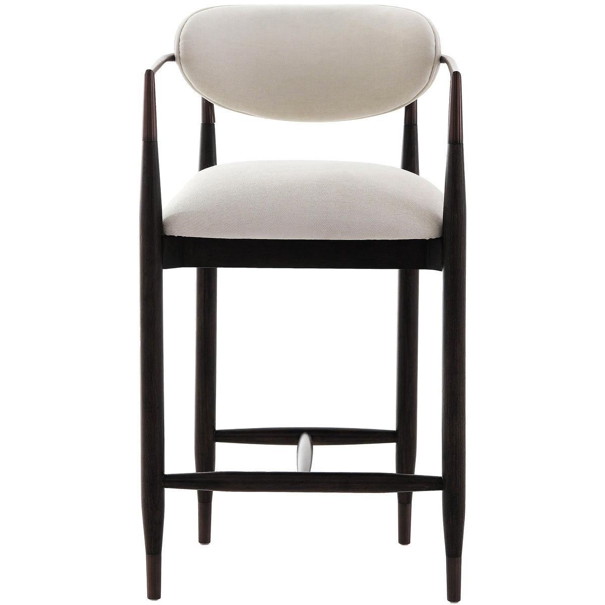 Burford Walnut & Bronze Counter Stool