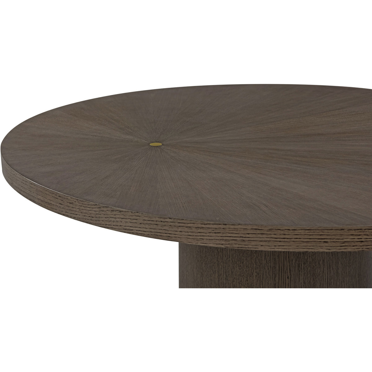 Soleil Round Sunburst Dining Table – Dark Oak