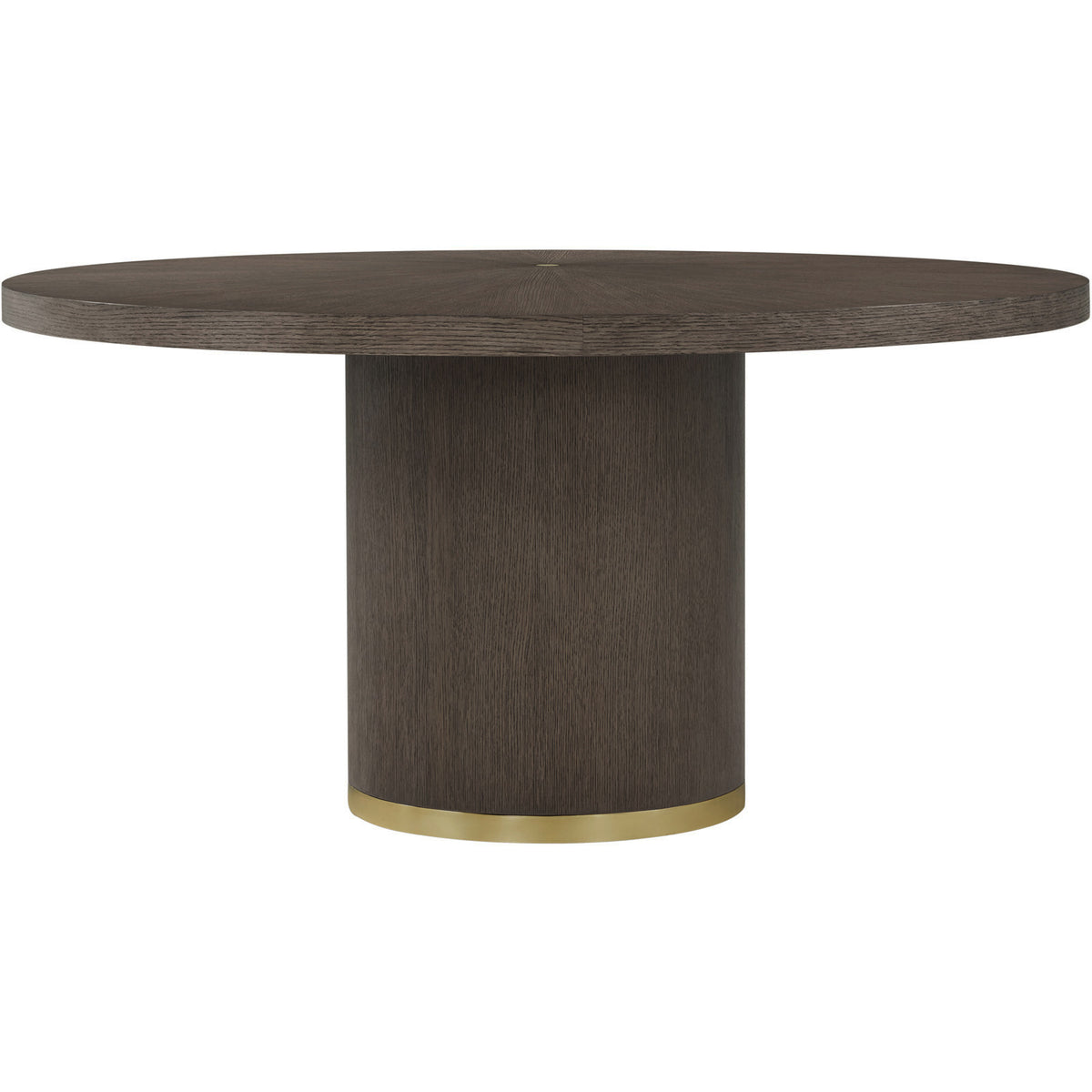 Soleil Round Sunburst Dining Table – Dark Oak