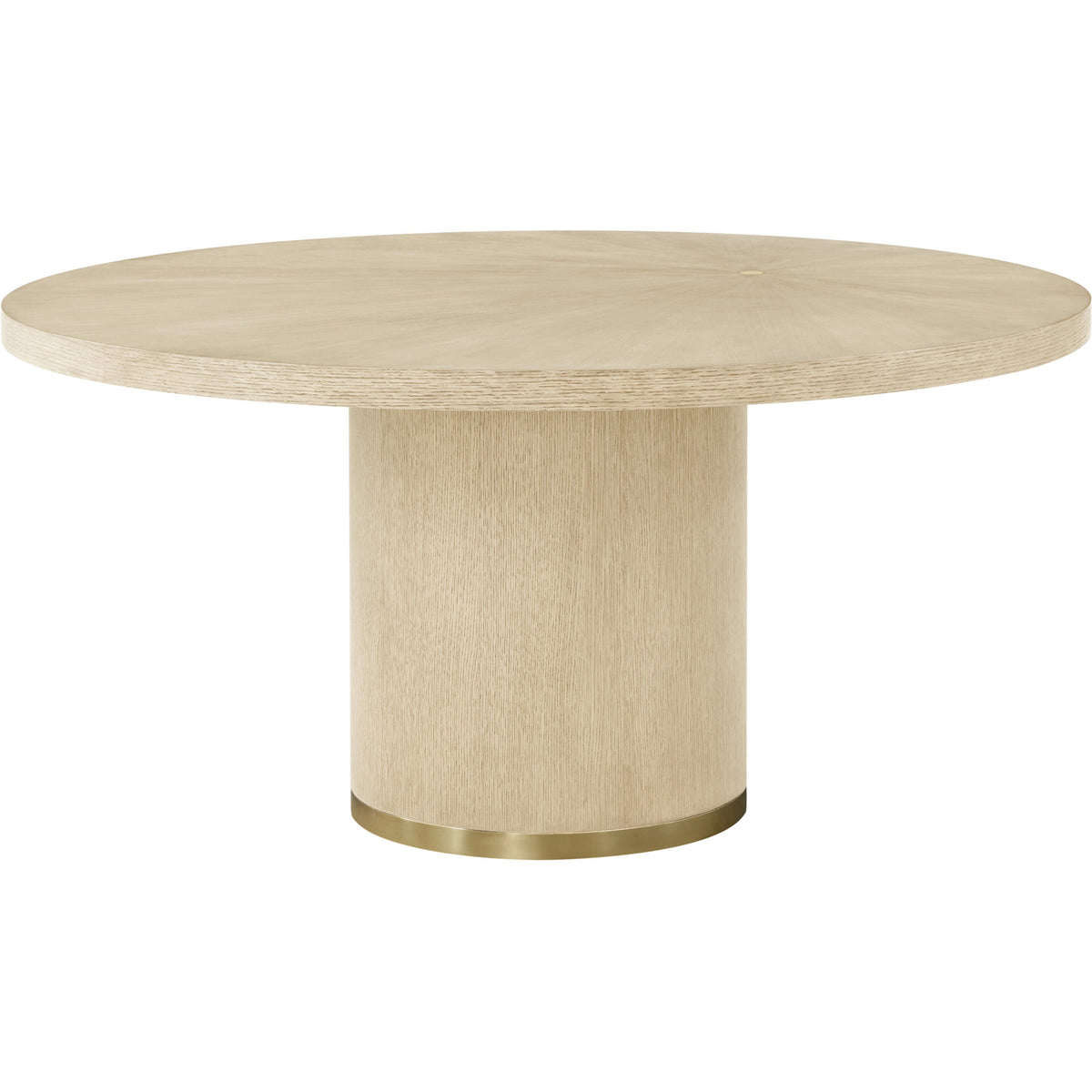 Soleil Round Sunburst Dining Table – Light Oak
