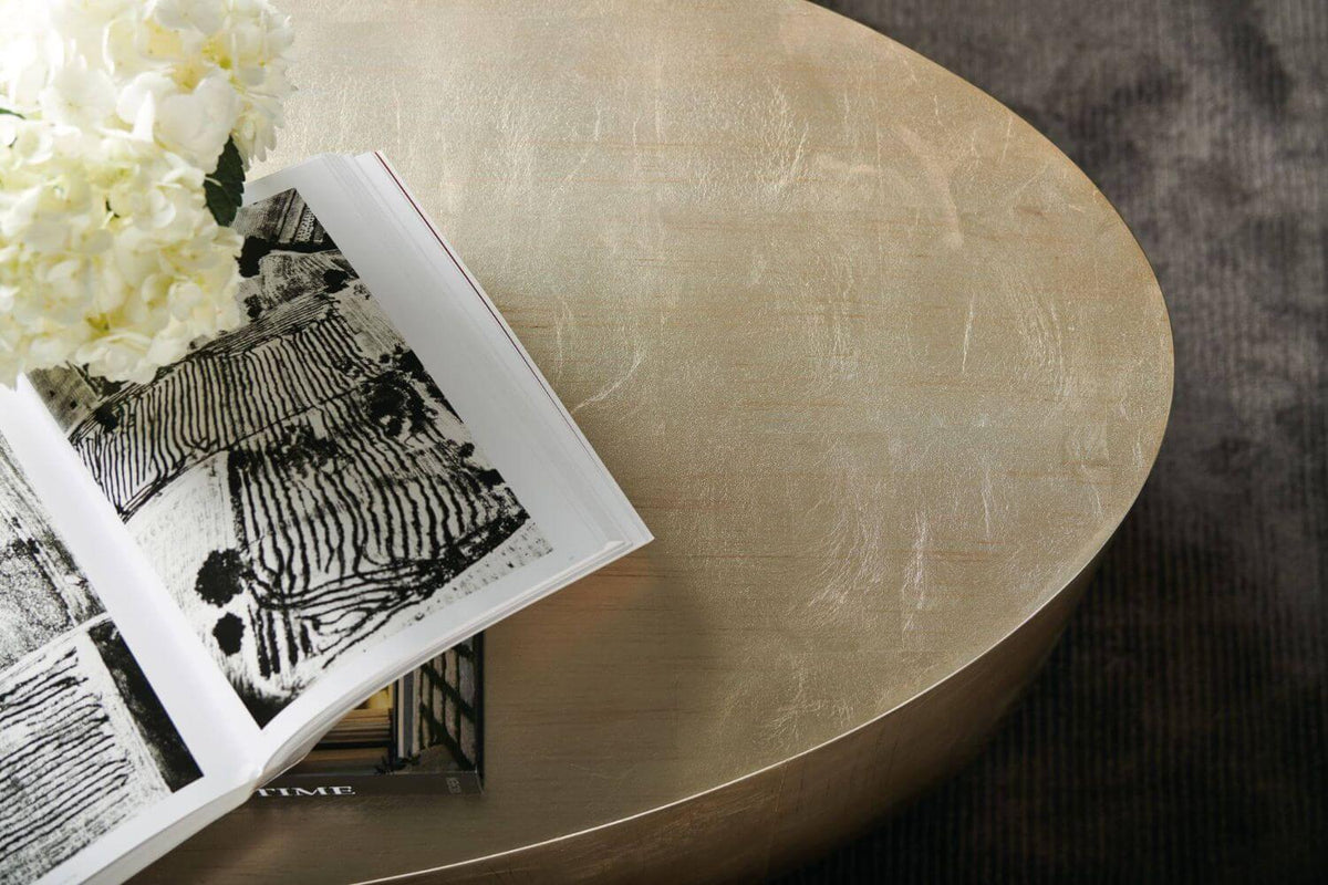 Capri Oval Gold Leaf Coffee Table