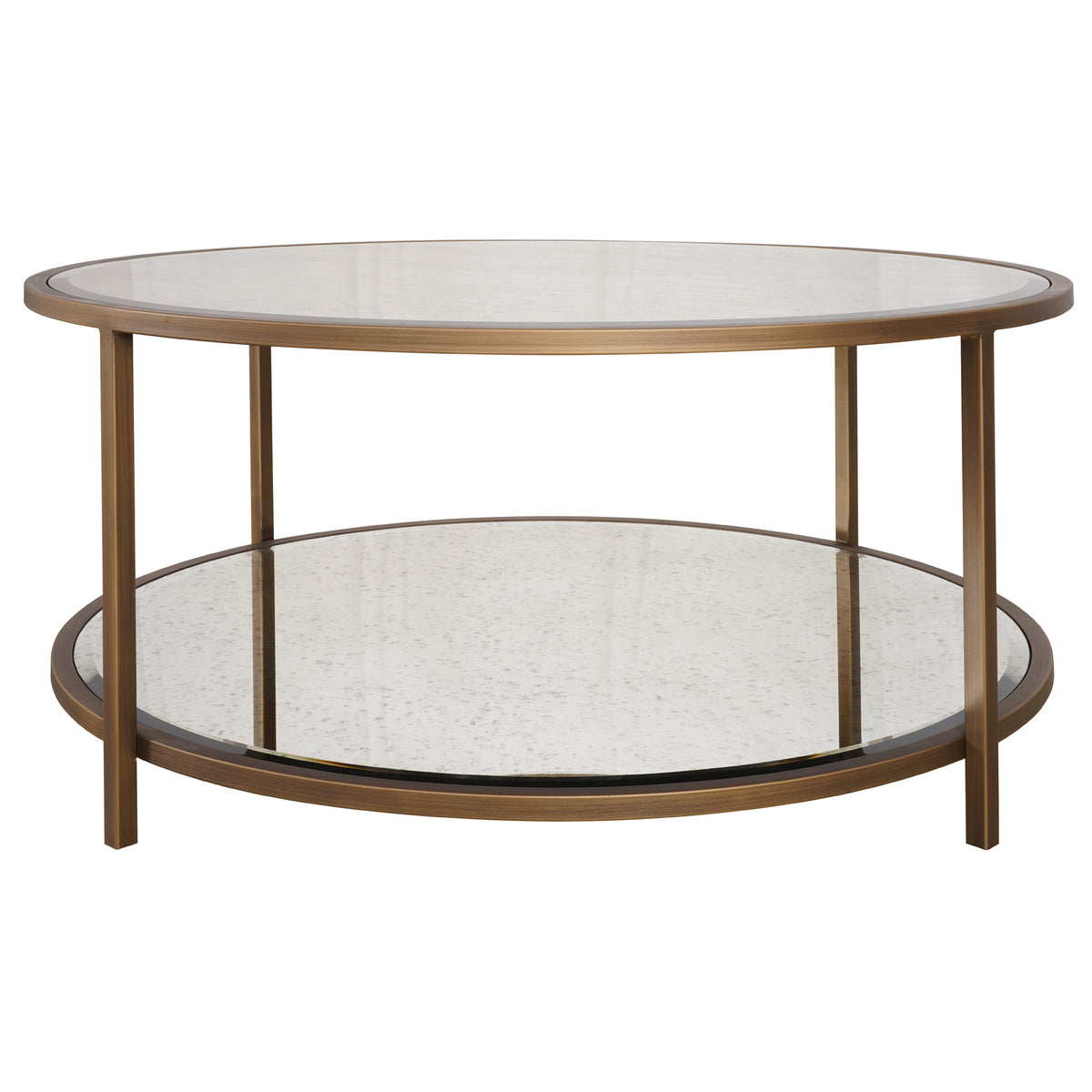 Savona Antique Brass Round Coffee Table