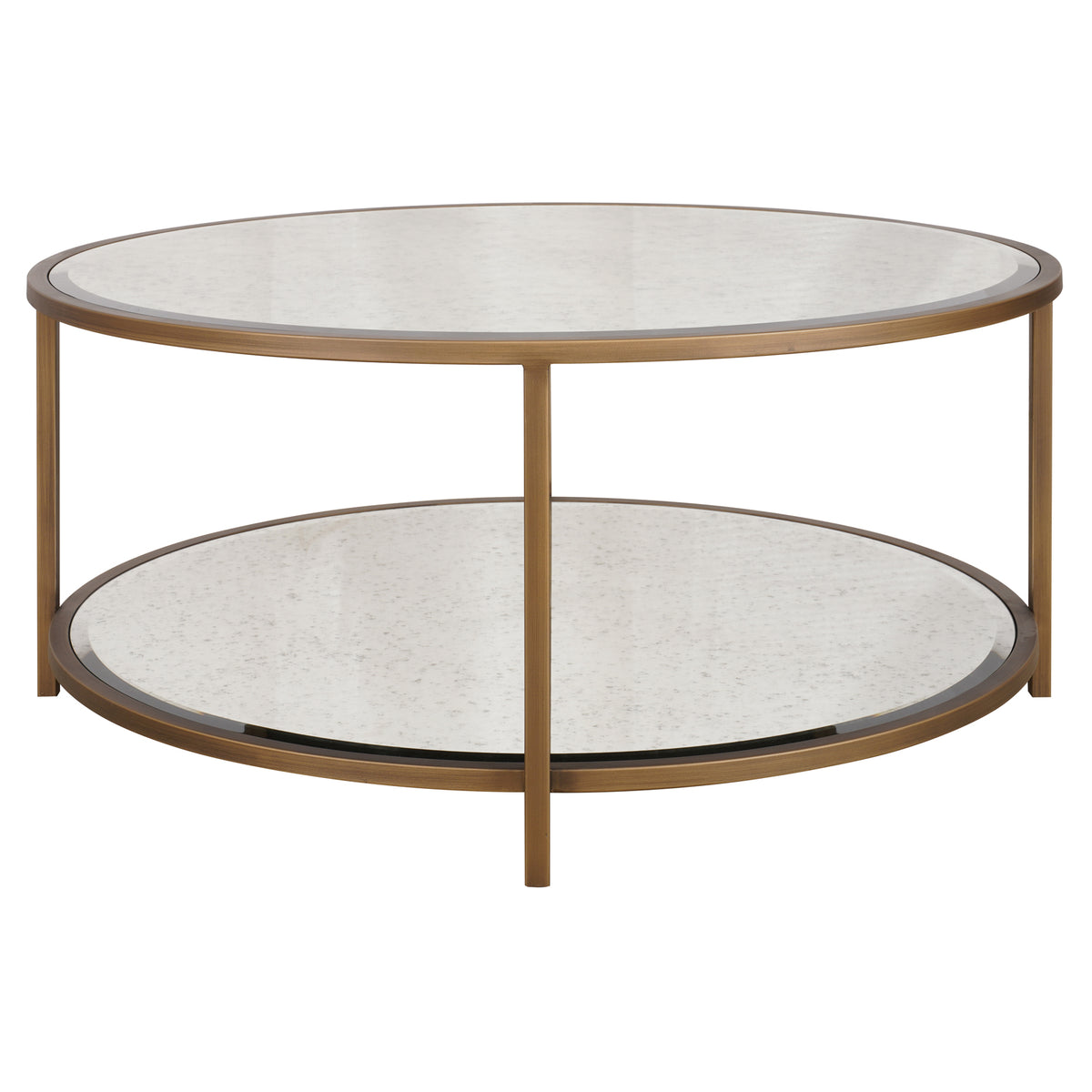 Savona Antique Brass Round Coffee Table